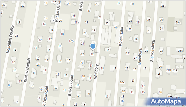 Dziekanów Leśny, Waligóry, 15, mapa Dziekanów Leśny