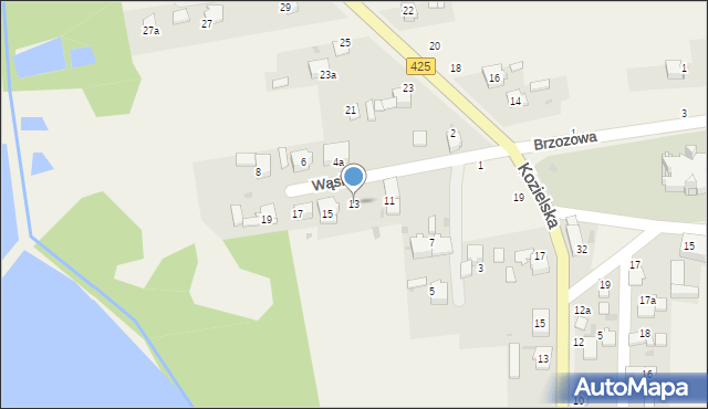 Dziergowice, Wąska, 13, mapa Dziergowice