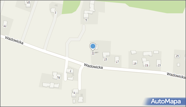 Frydrychowice, Wadowicka, 11, mapa Frydrychowice