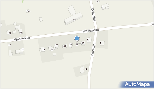 Frydrychowice, Wadowicka, 28, mapa Frydrychowice