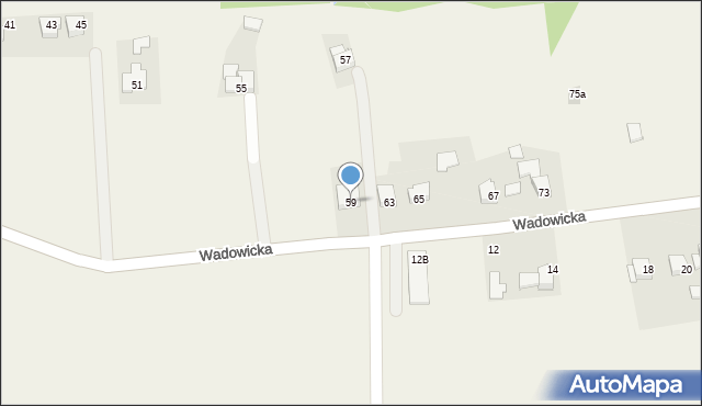 Frydrychowice, Wadowicka, 59, mapa Frydrychowice