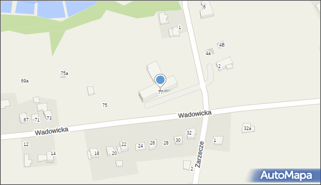 Frydrychowice, Wadowicka, 77, mapa Frydrychowice