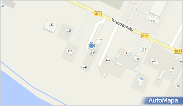 Garbów, Warszawska, 123, mapa Garbów