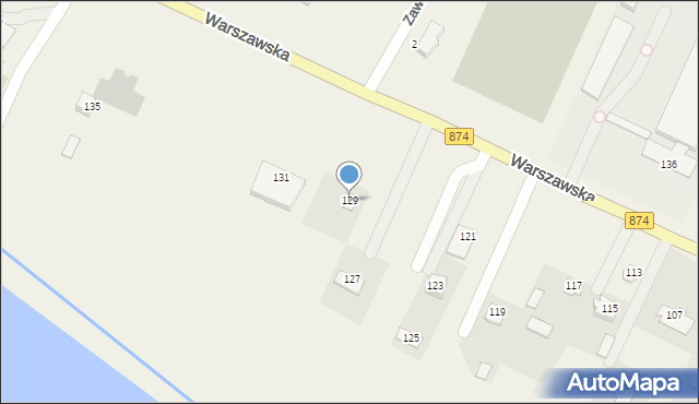 Garbów, Warszawska, 129, mapa Garbów