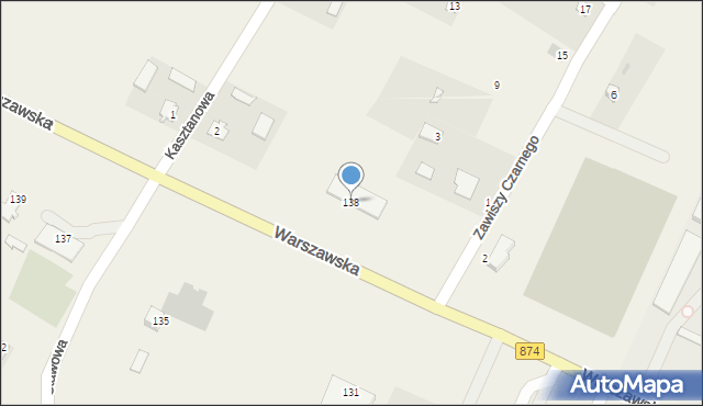 Garbów, Warszawska, 138, mapa Garbów