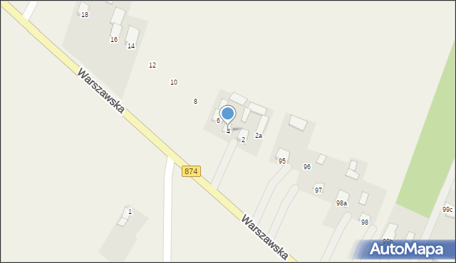 Garbów, Warszawska, 4, mapa Garbów