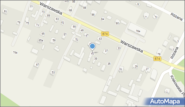 Garbów, Warszawska, 41, mapa Garbów