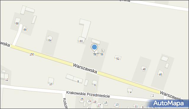 Garbów, Warszawska, 58, mapa Garbów