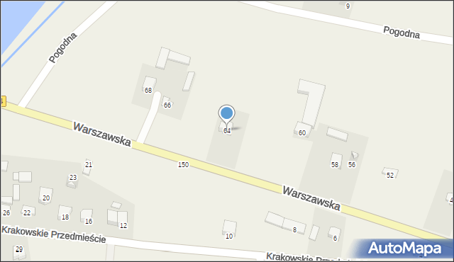 Garbów, Warszawska, 64, mapa Garbów