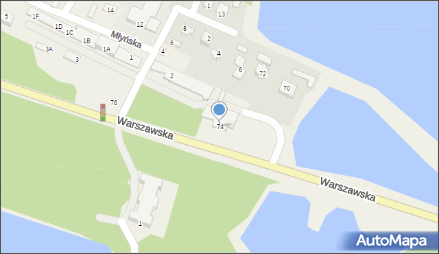 Garbów, Warszawska, 74, mapa Garbów