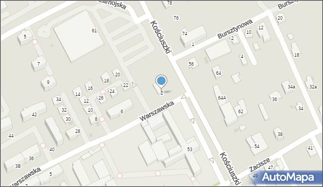 Garwolin, Warszawska, 2, mapa Garwolin