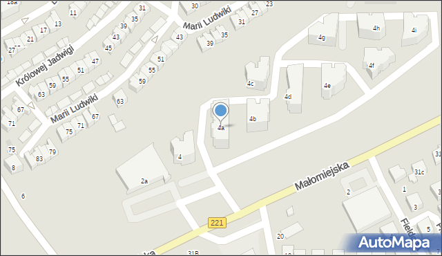 Gdańsk, Wawelska, 4a, mapa Gdańska
