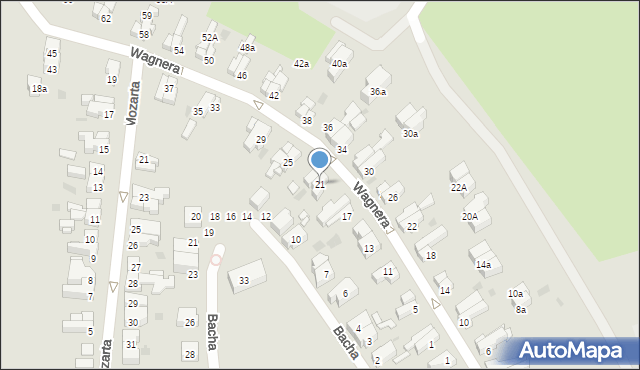 Gdańsk, Wagnera Ryszarda, 21, mapa Gdańska