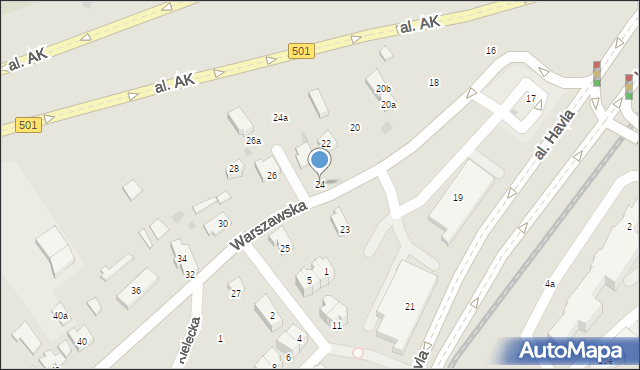 Gdańsk, Warszawska, 24, mapa Gdańska