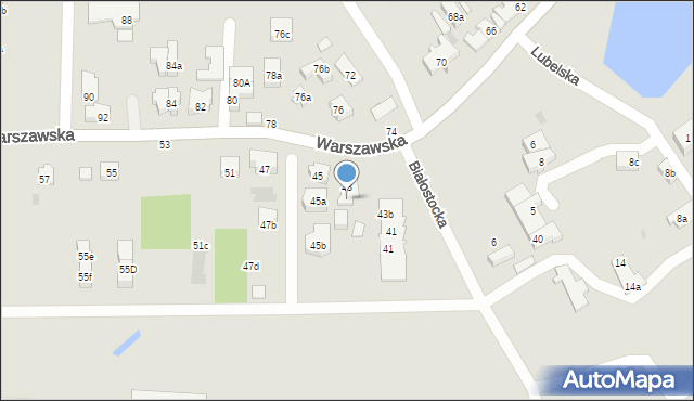 Gdańsk, Warszawska, 43a, mapa Gdańska