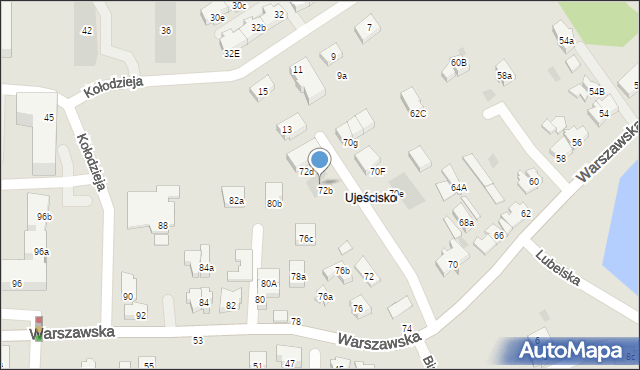 Gdańsk, Warszawska, 72c, mapa Gdańska