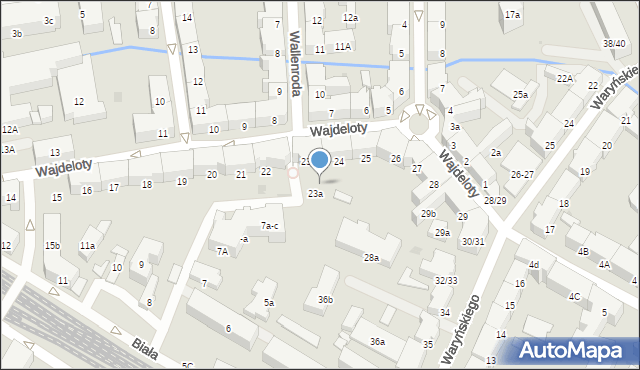 Gdańsk, Wajdeloty, 23b, mapa Gdańska