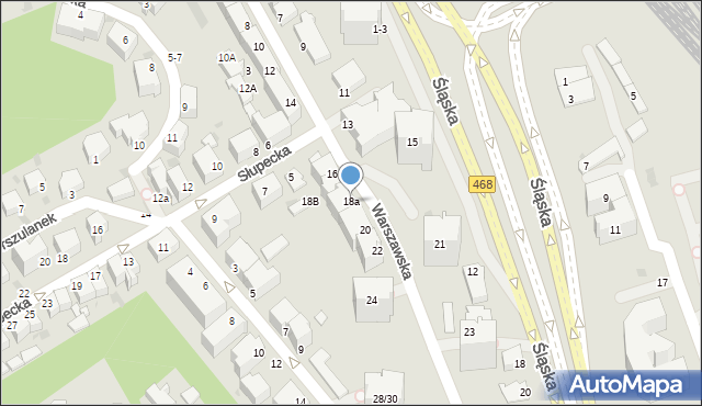 Gdynia, Warszawska, 18a, mapa Gdyni