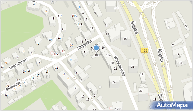 Gdynia, Warszawska, 18B, mapa Gdyni