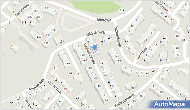 Gdynia, Walerianowa, 13, mapa Gdyni