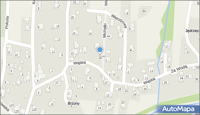 Gilowice, Wąska, 1a, mapa Gilowice