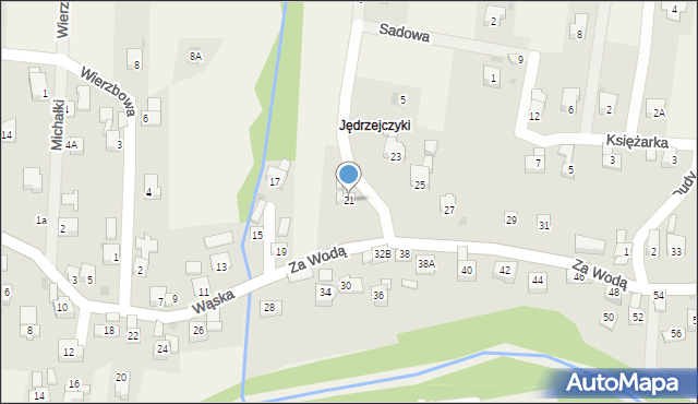 Gilowice, Wąska, 21, mapa Gilowice