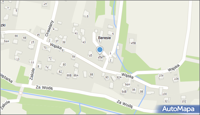 Gilowice, Wąska, 45a, mapa Gilowice