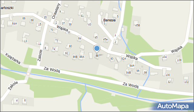 Gilowice, Wąska, 88, mapa Gilowice