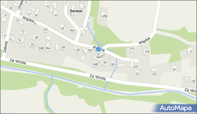 Gilowice, Wąska, 94A, mapa Gilowice