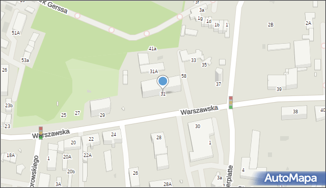 Giżycko, Warszawska, 31, mapa Giżycko