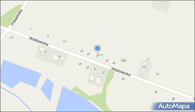 Głębowice, Wadowicka, 17, mapa Głębowice