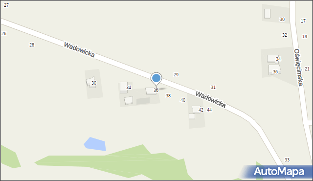 Głębowice, Wadowicka, 36, mapa Głębowice