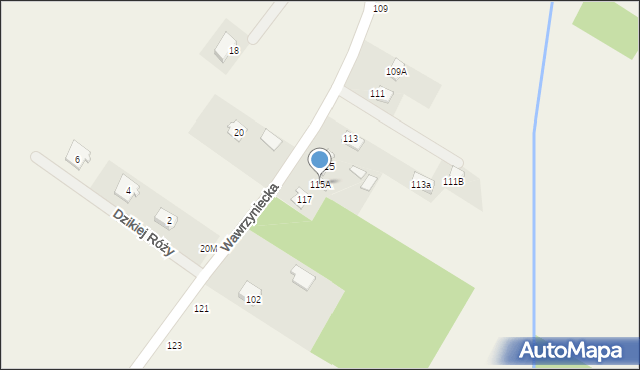 Glinianka, Wawrzyniecka, 115A, mapa Glinianka