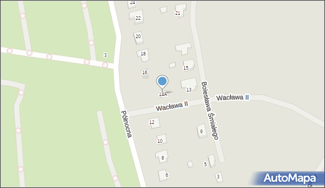 Gniezno, Wacława II, 3, mapa Gniezna