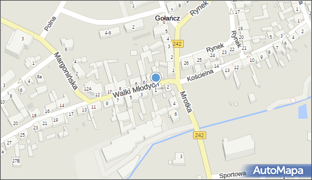 Gołańcz, Walki Młodych, 1, mapa Gołańcz