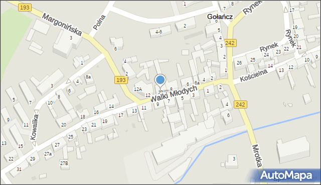 Gołańcz, Walki Młodych, 10, mapa Gołańcz