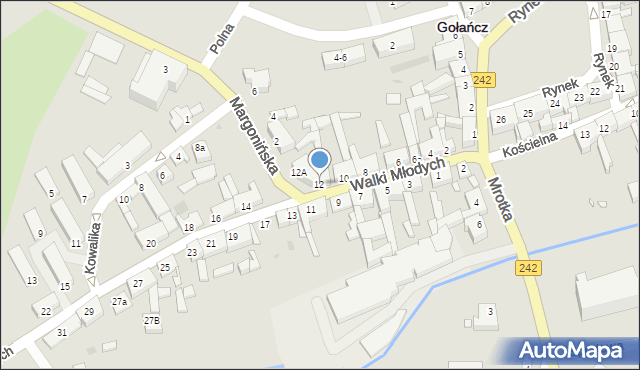 Gołańcz, Walki Młodych, 12, mapa Gołańcz