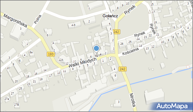Gołańcz, Walki Młodych, 6a, mapa Gołańcz