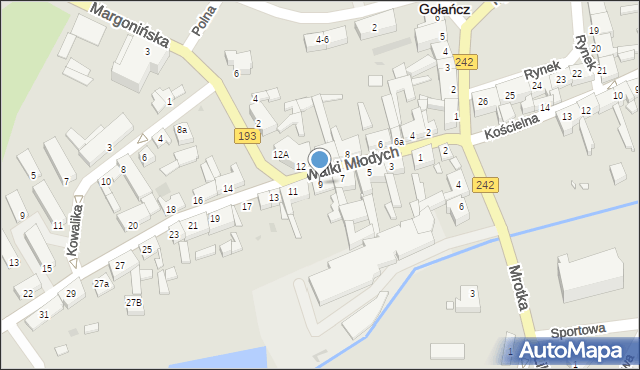 Gołańcz, Walki Młodych, 9, mapa Gołańcz
