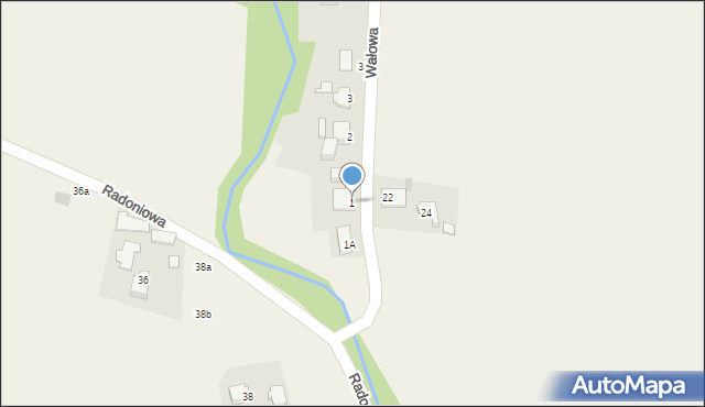 Goleszów, Wałowa, 1, mapa Goleszów