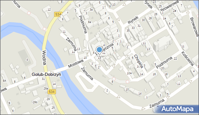 Golub-Dobrzyń, Wazówny Anny, 13, mapa Golub-Dobrzyń