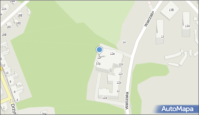 Gorzów Wielkopolski, Walczaka Franciszka, 12f, mapa Gorzów Wielkopolski