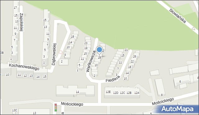 Gorzów Wielkopolski, Wańkowicza Melchiora, 16, mapa Gorzów Wielkopolski