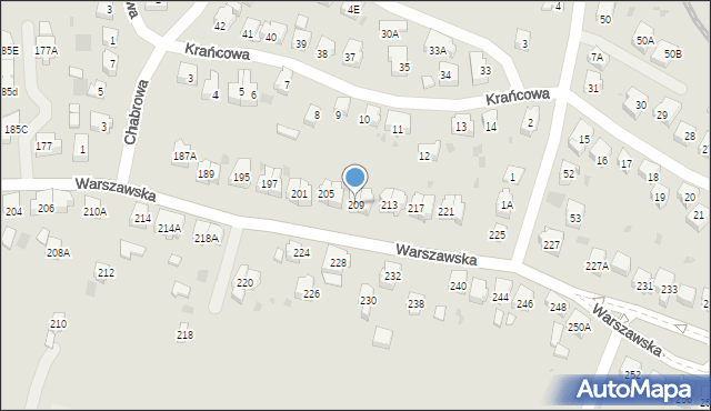 Gorzów Wielkopolski, Warszawska, 209, mapa Gorzów Wielkopolski