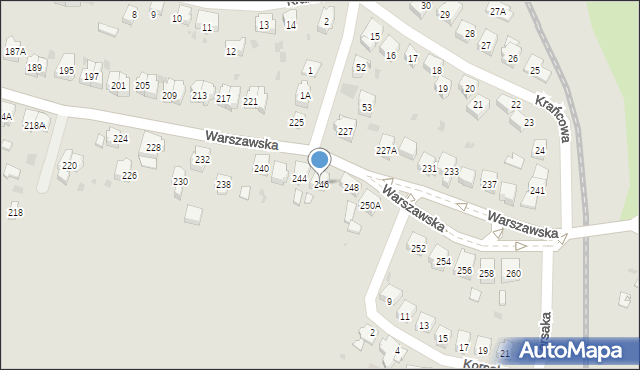 Gorzów Wielkopolski, Warszawska, 246, mapa Gorzów Wielkopolski