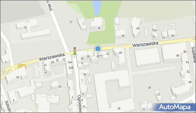 Gorzów Wielkopolski, Warszawska, 40, mapa Gorzów Wielkopolski