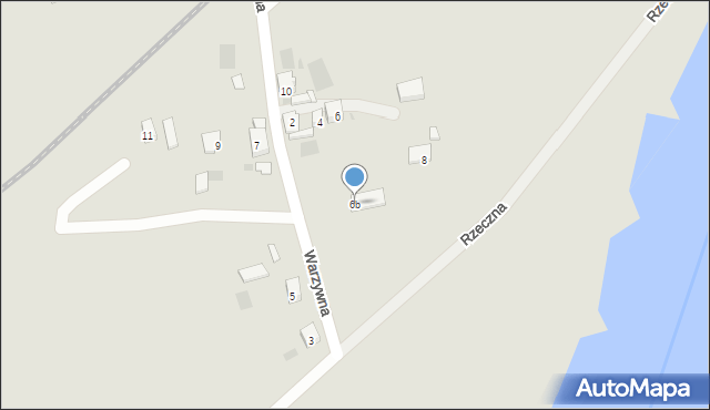 Gorzów Wielkopolski, Warzywna, 6b, mapa Gorzów Wielkopolski