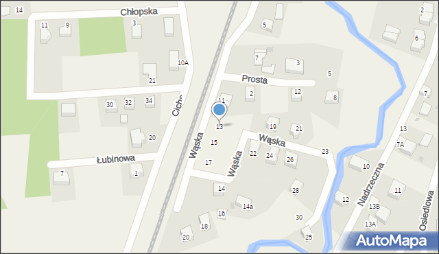 Gościcino, Wąska, 13, mapa Gościcino