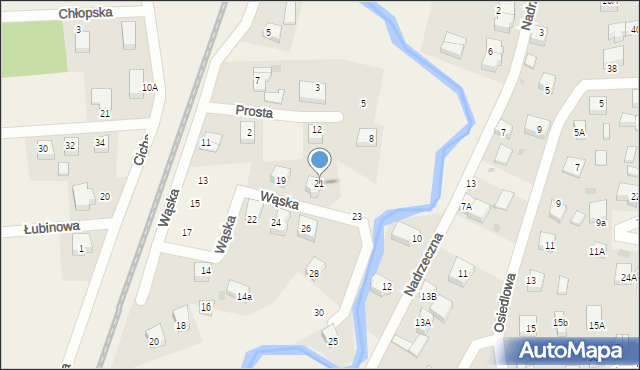 Gościcino, Wąska, 21, mapa Gościcino