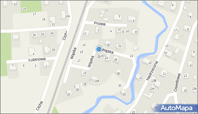 Gościcino, Wąska, 22, mapa Gościcino